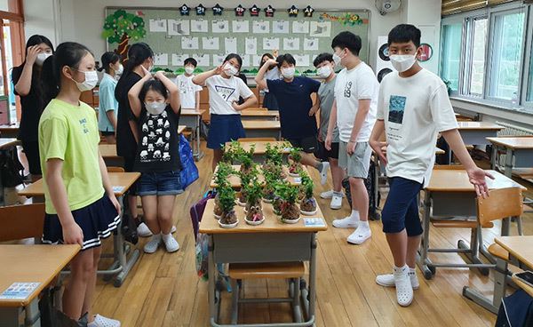 안양남초등학교, '재잘재잘 감성원예' 형제학년 온라인행사 실시