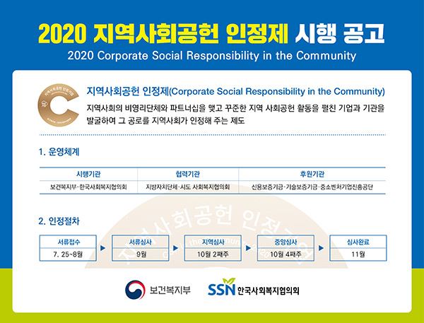 안양시사회복지협의회, ‘2020 지역사회공헌 인정제’ 참여기업 모집