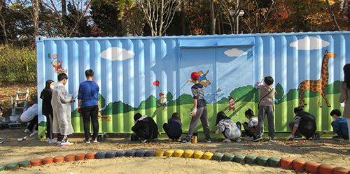 민백초등학교,‘벽화 그리기’학생들의 멋진 작품 탄생