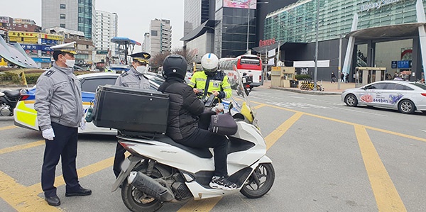 안양만안경찰서, ‘경찰관기동대 합동, 이륜차 특별단속’실시