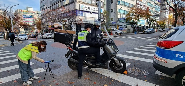 안양시 동안구, 이륜차 불법행위 유관기관 합동단속 실시