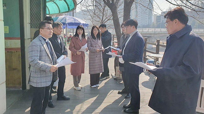 충훈 벛꽃길 및 안양공공하수처리시설 2곳 현장 방문  